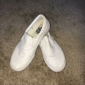 White slip on vans